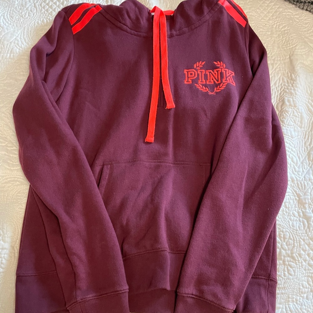 PINK burgundy hoodie